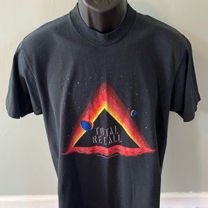 1990 Total Recall Movie Shirt Vintage 90s Promo Tee They Stole His Mind He Wants